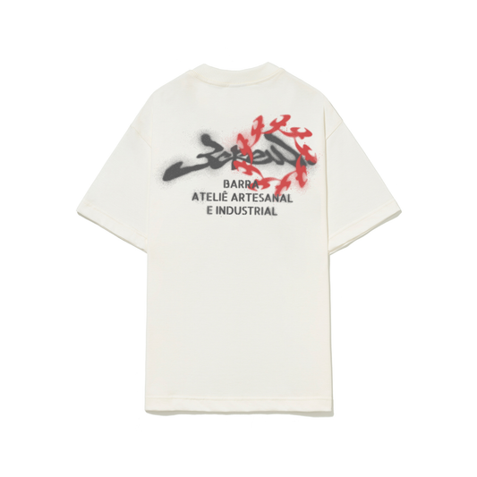 Camiseta Barra Atelie Estencil Off White