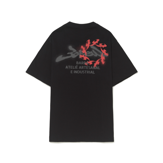 Camiseta Barra Atelie Estencil Preta