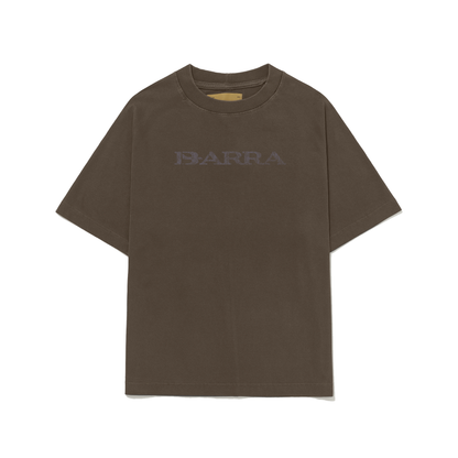 Camiseta Barra Logo Remix Marrom Estonada