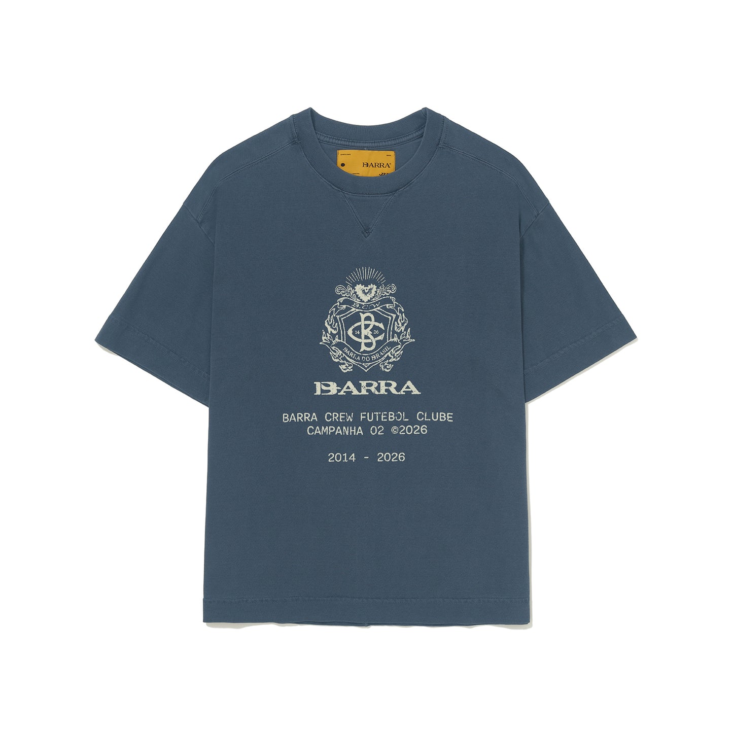 Camiseta Brasao Azul Estonada