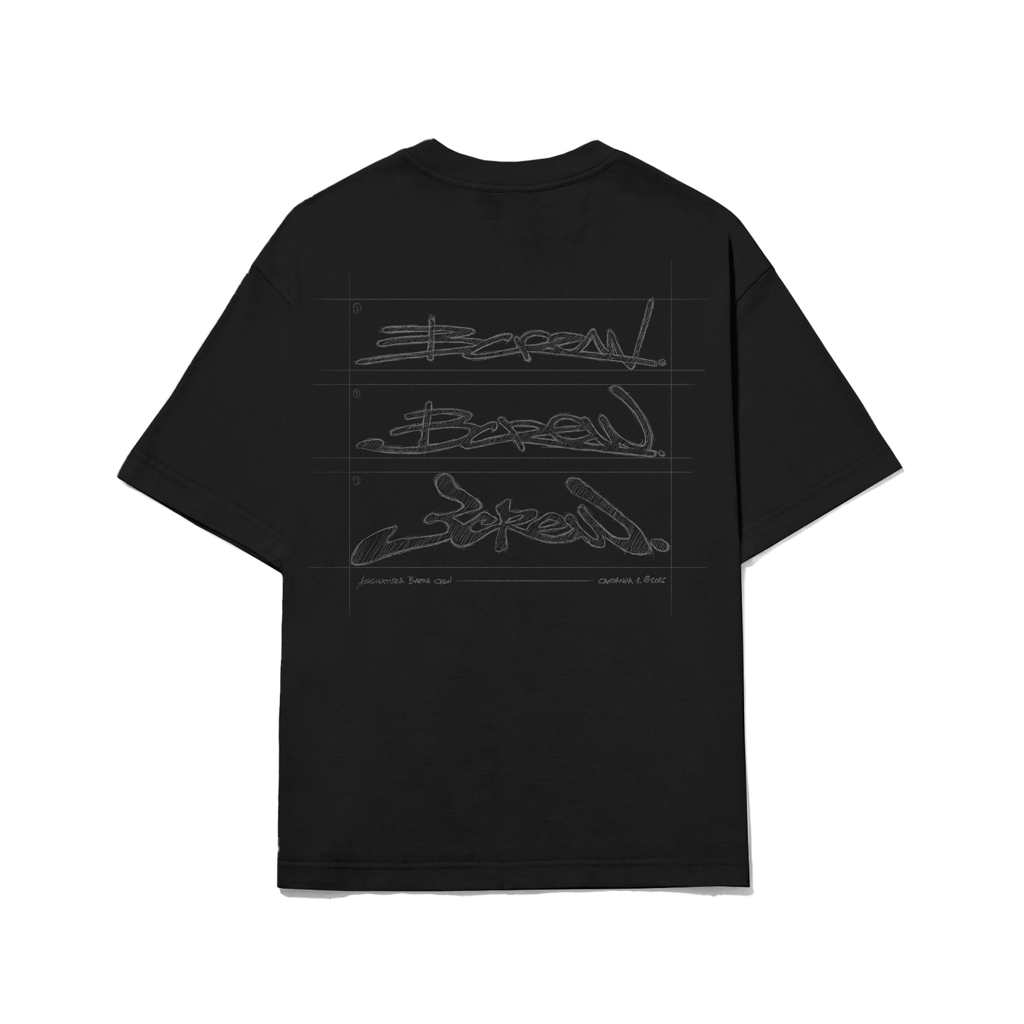 Camiseta Croqui Preta