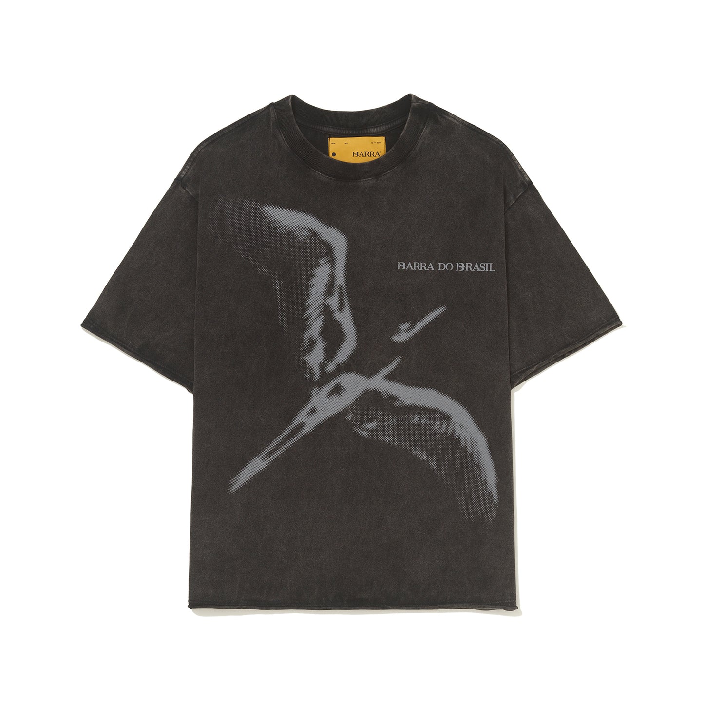 Camiseta Desconstruida Estonada Preta