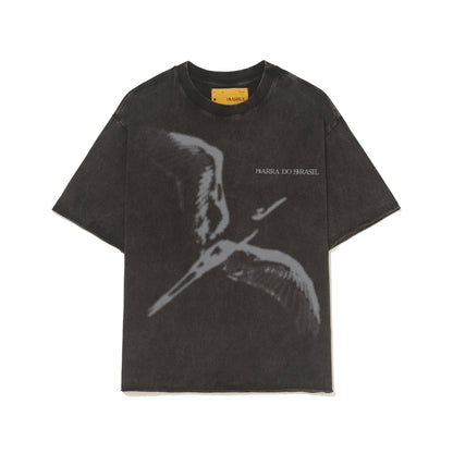 Camiseta Desconstruida Estonada Preta