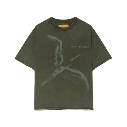 Camiseta Desconstruida Estonada Verde