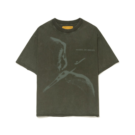 Camiseta Desconstruida Estonada Verde