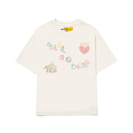 Camiseta Barra/High Iconografia Off White