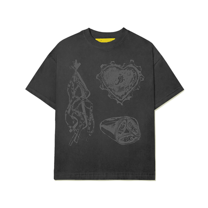 Camiseta Iconografia Estonada Preta
