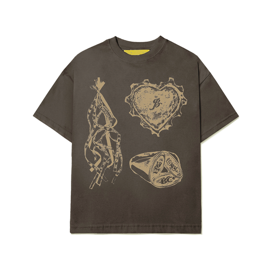 Camiseta Iconografia Estonada Marrom