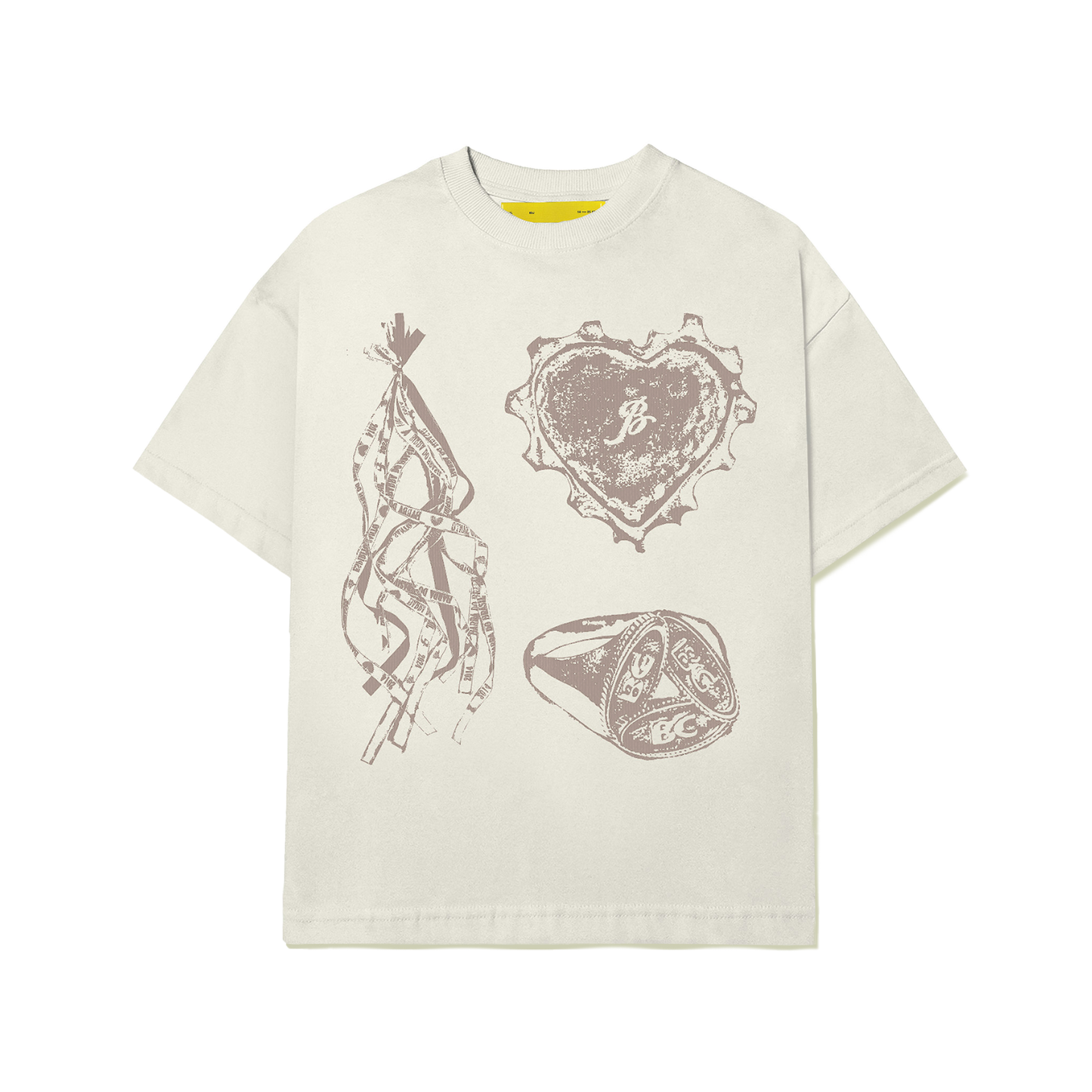 Camiseta Iconografia Estonada Off White