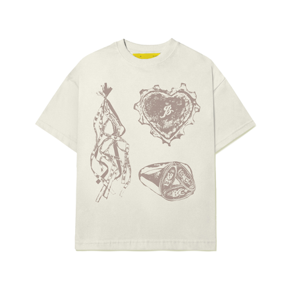 Camiseta Iconografia Estonada Off White