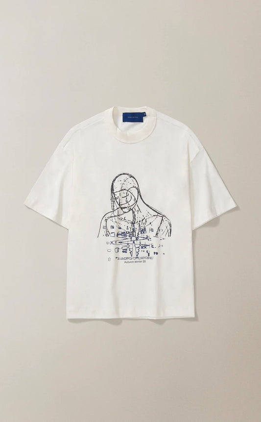 CAMISETA  PARTICULAS BOXY OFFWHITE