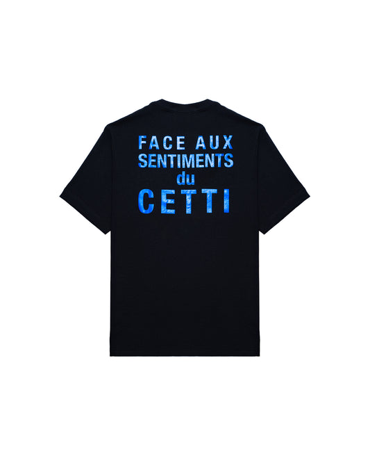 CAMISETA PRETA "FACE AUX"