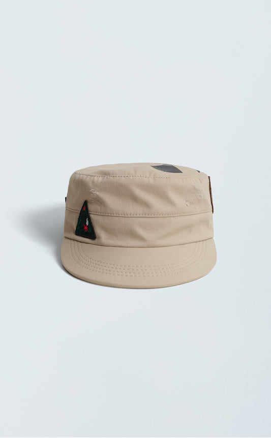 COMBAT PATCH HAT BEIGE