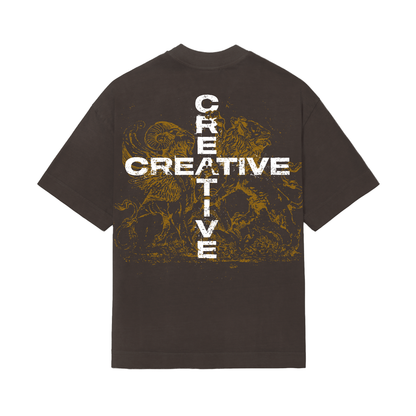 CAMISETA REGULAR   CREATIVE  MARROM