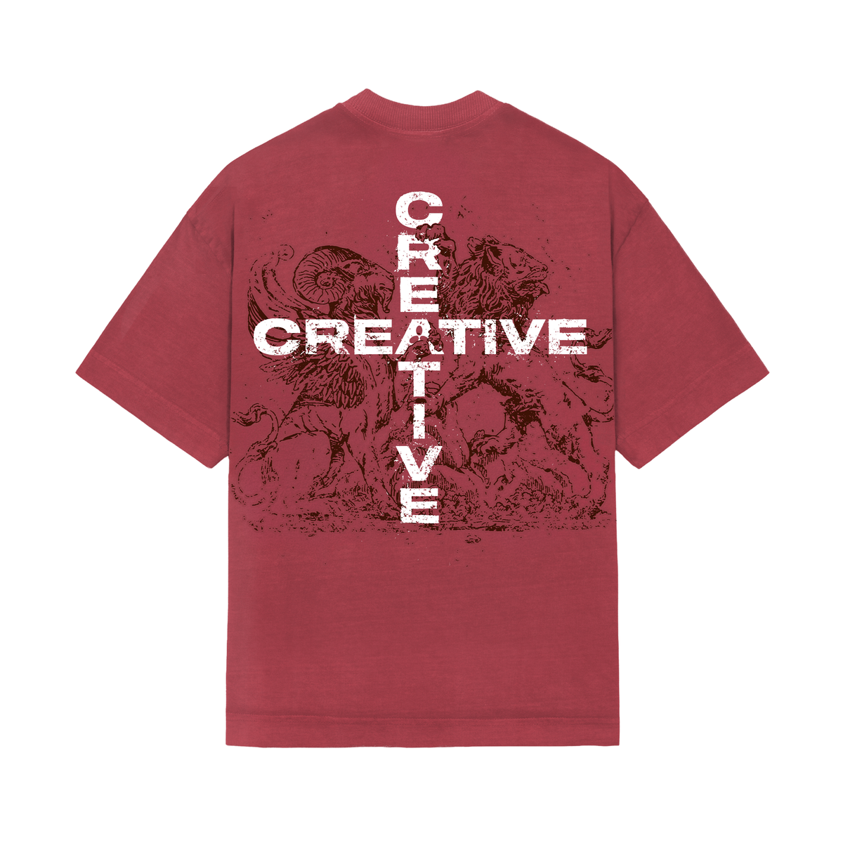 CAMISETA REGULAR   CREATIVE  VERMELHO