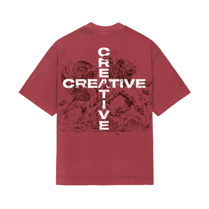 CAMISETA REGULAR   CREATIVE  VERMELHO