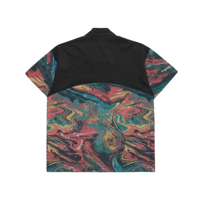 T-SHIRT "MARBLE JERSEY" BLACK & COLORFUL