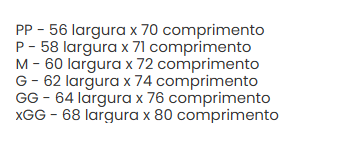 Tabela de medidas