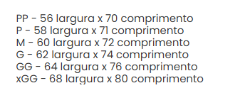 Tabela de medidas