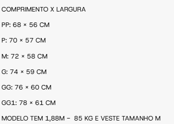 Tabela de medidas