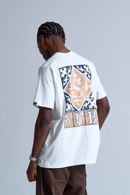 CAMISETA REGULAR TILES  OFF WHITE