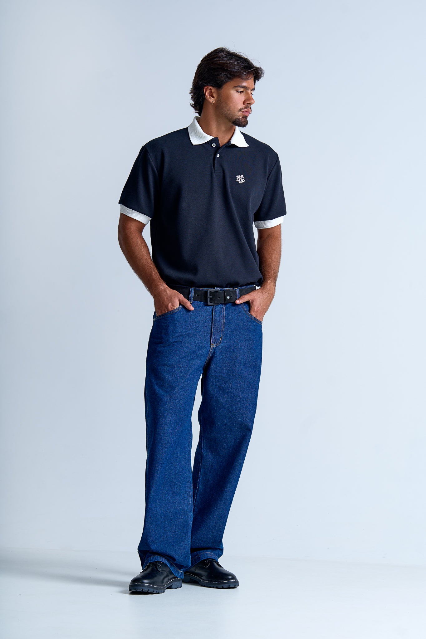 REGULAR POLO DUO  AZUL MARINHO