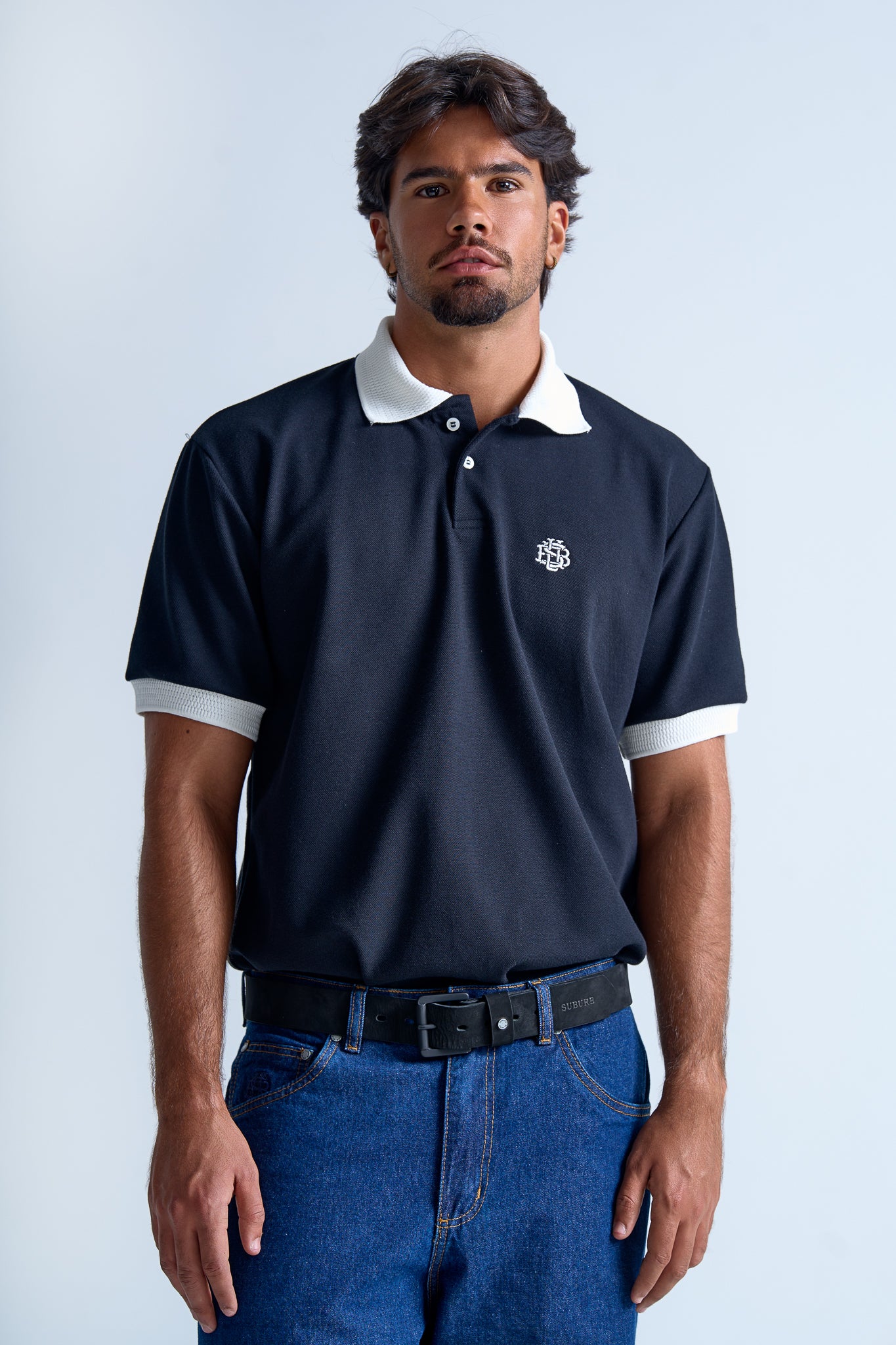 REGULAR POLO DUO  AZUL MARINHO