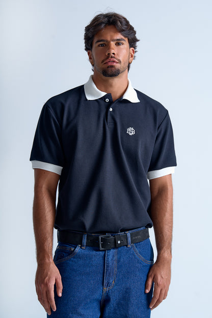 REGULAR POLO DUO  AZUL MARINHO
