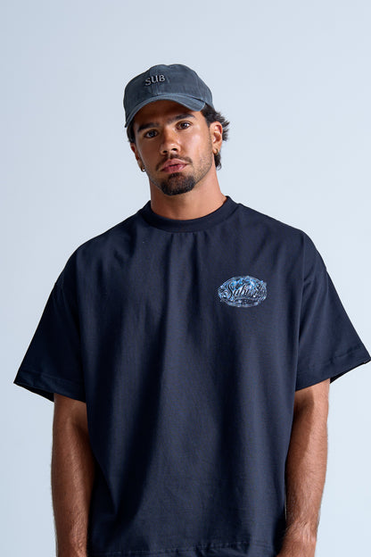 CAMISETA BOXY GALAXY  PRETO