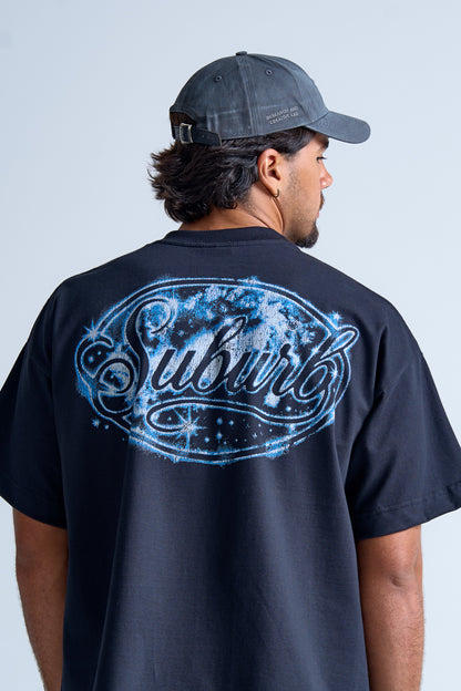 CAMISETA BOXY GALAXY  PRETO