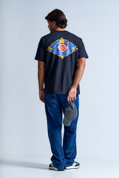 CAMISETA REGULAR GRAND HOTEL  PRETO