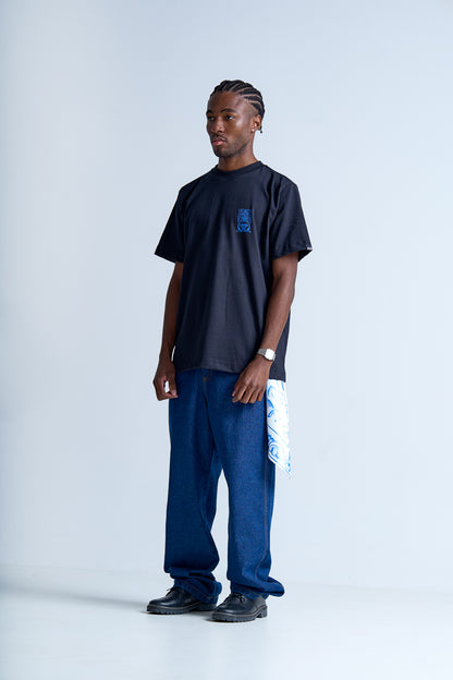 CAMISETA REGULAR HAND PAINTED PRETO