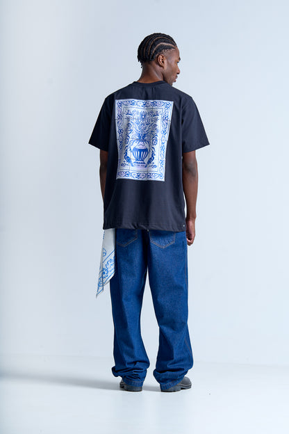 CAMISETA REGULAR HAND PAINTED PRETO