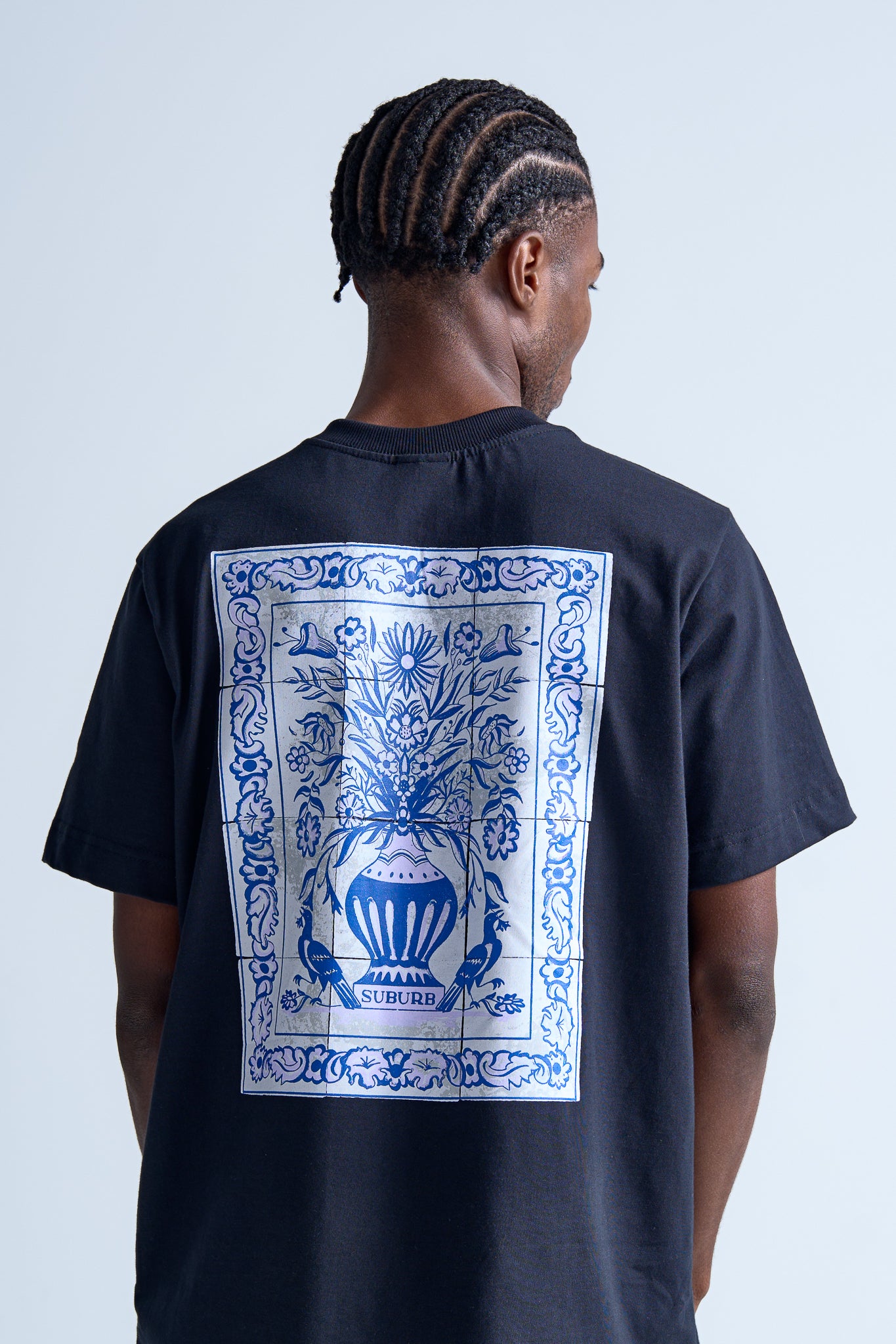 CAMISETA REGULAR HAND PAINTED PRETO
