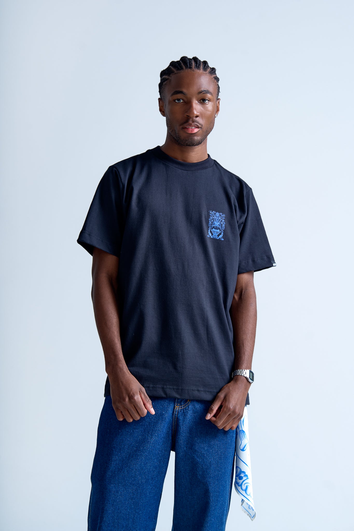 CAMISETA REGULAR HAND PAINTED PRETO