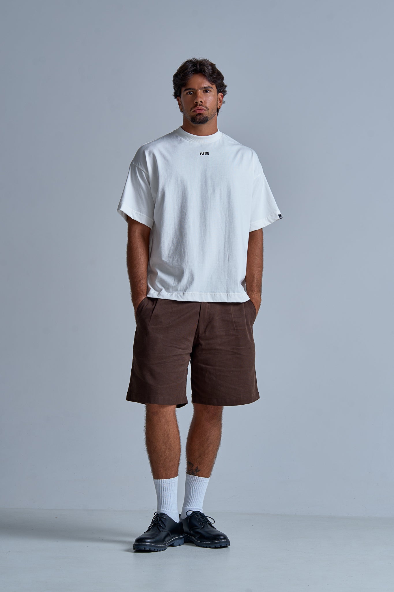 CAMISETA BOXY CORE LOGO OFF WHITE