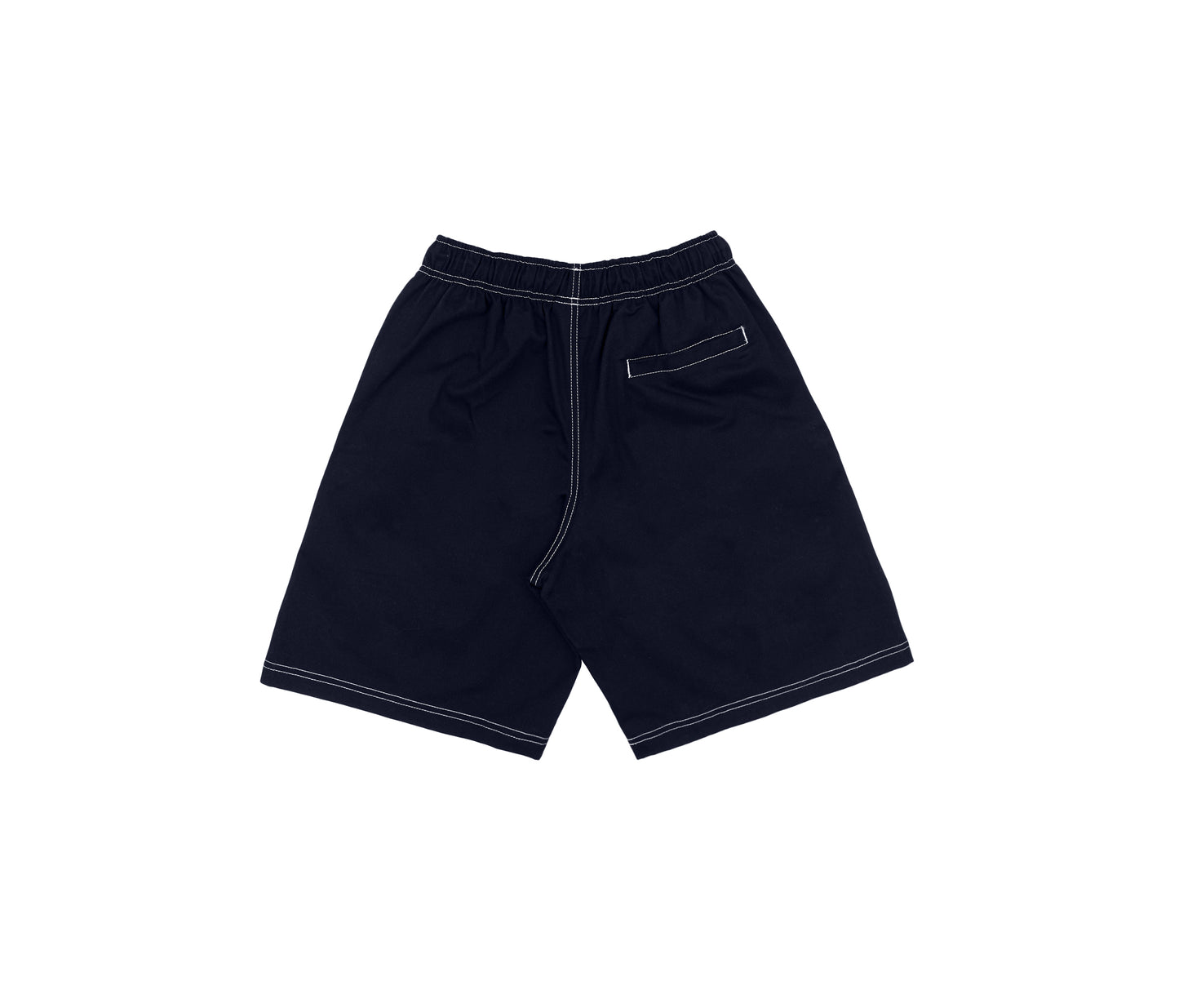 Constrat Twill Shorts In Black