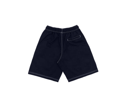 Constrat Twill Shorts In Navy