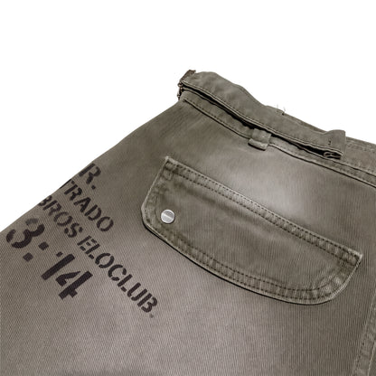 SHORT SARJA SURPLUS STENCIL  VERDE