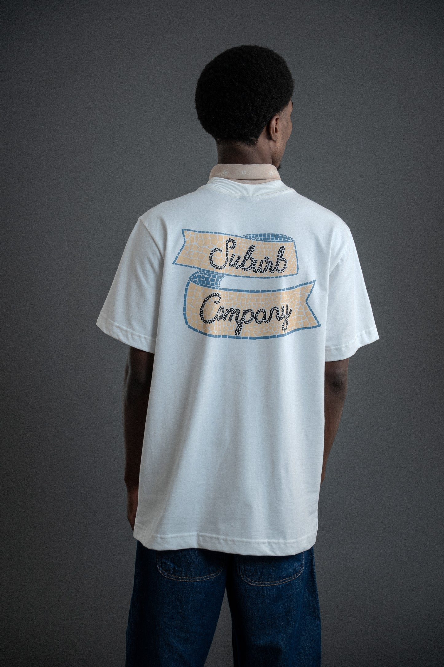 CAMISETA REGULAR MOSAIC OFF WHITE