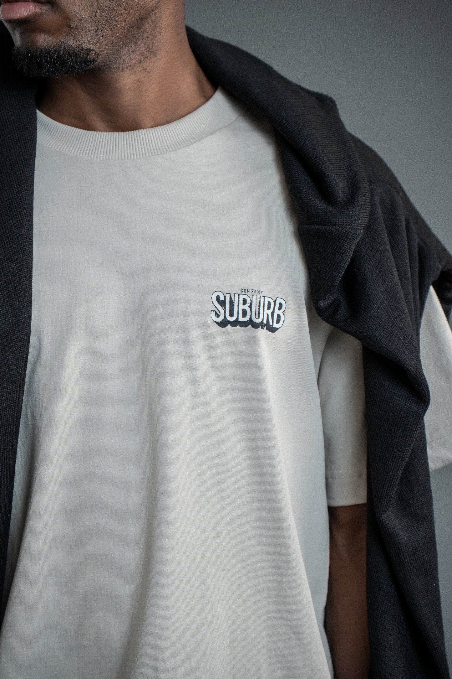 CAMISETA REGULAR SHADOW BEGE