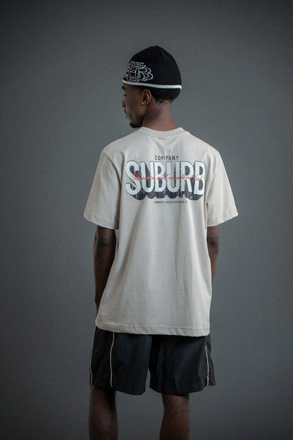 CAMISETA REGULAR SHADOW BEGE