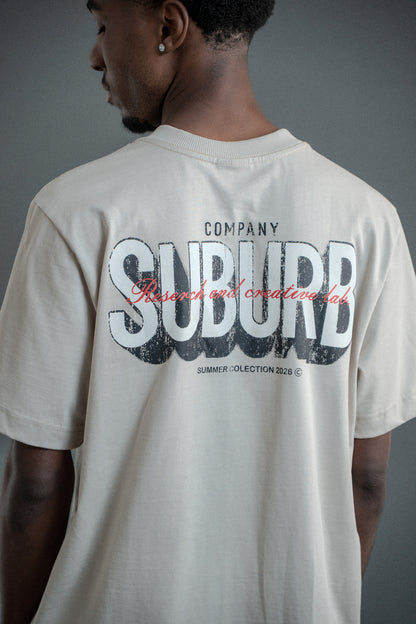 CAMISETA REGULAR SHADOW BEGE