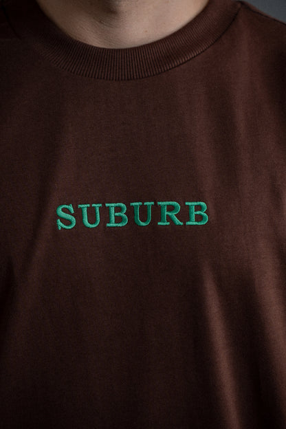 CAMISETA REGULAR EMBOIDERY MARROM