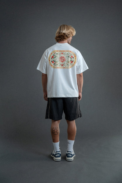 CAMISETA BOXY AQUARELA OFF WHITE
