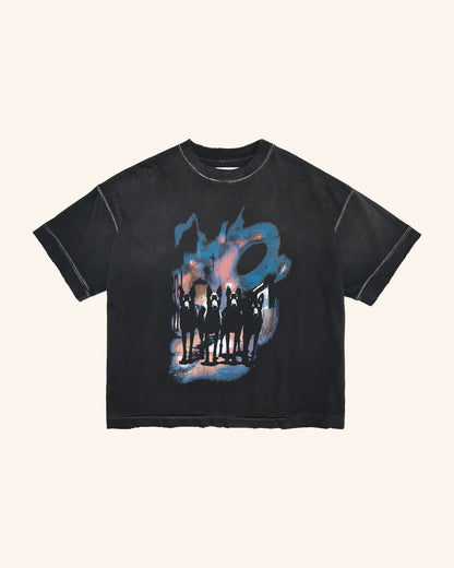 DOGTOWN BOXY TEE - FADED BLACK
