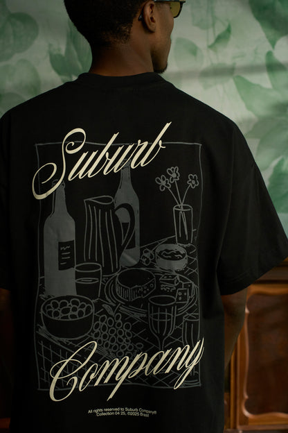 DINNER BOXY TEE PRETO