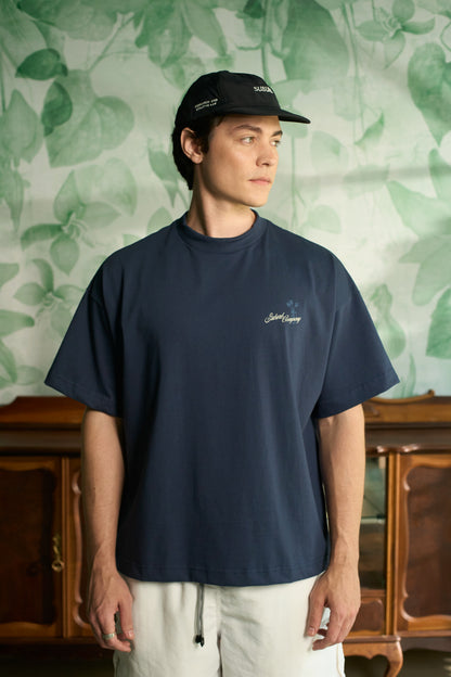 DINNER BOXY TEE AZUL MARINHO