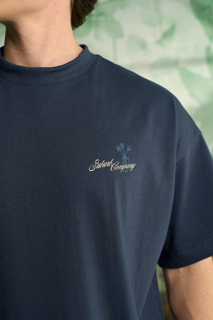 DINNER BOXY TEE AZUL MARINHO