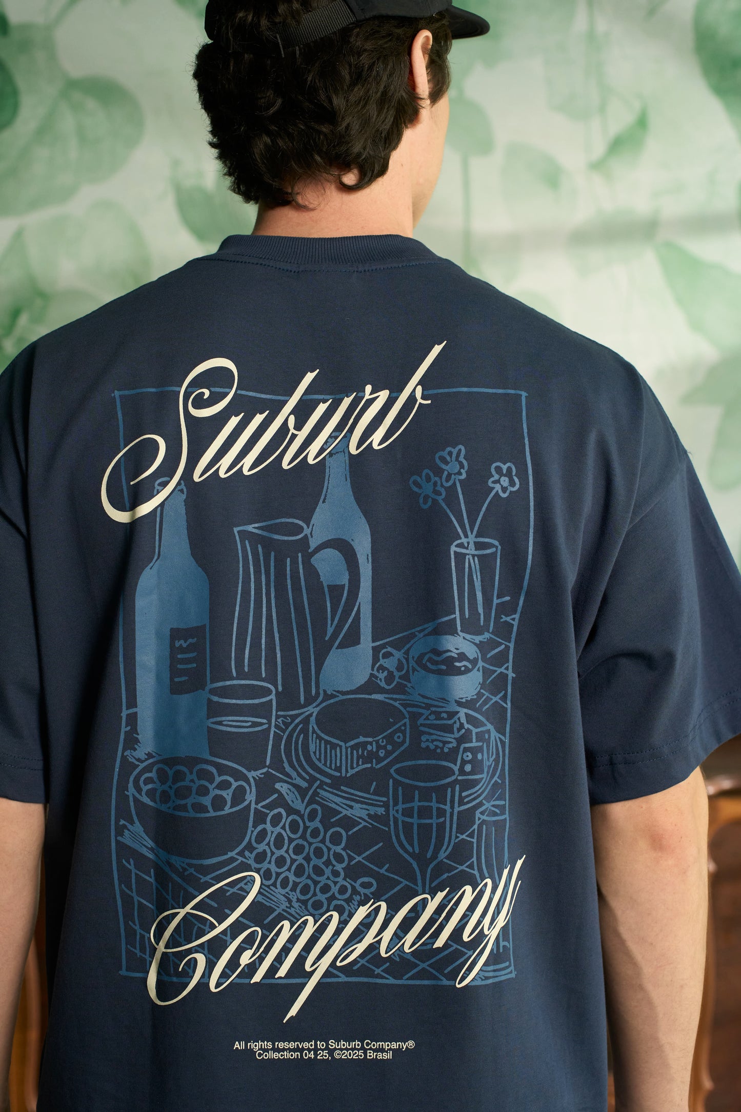 DINNER BOXY TEE AZUL MARINHO